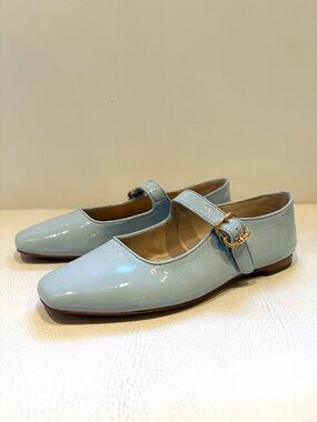 Sam Edelman blue patent leather ballet flats. Brand new condition, worn once.
